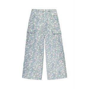 Levi's pantaloni de bumbac pentru copii TWILL '94 BAGGY WIDE LEG culoarea turcoaz, modelator, 4EL019 imagine