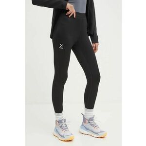 Haglöfs leggins sport Betula femei, culoarea negru, neted, 605317 imagine