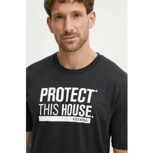 Under Armour tricou de antrenament Protect This House culoarea negru, cu imprimeu, 1379022 imagine