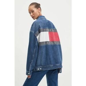 Tommy Jeans geaca jeans femei, de tranzitie, oversize, DW0DW19745 imagine