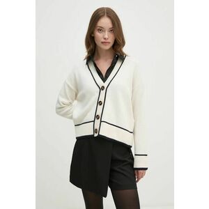 Barbour cardigan din amestec de lana culoarea bej, LKN1543 imagine