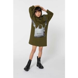 Marc Jacobs rochie din bumbac pentru copii culoarea verde, mini, drept, W60363 imagine