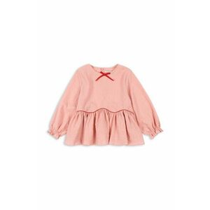 Konges Sløjd bluza copii AVA BLOUSE GOTS culoarea roz, neted, KS101762 imagine