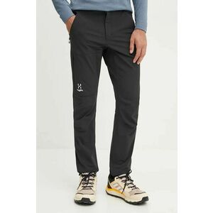 Haglöfs pantaloni de exterior Morän Softshell culoarea negru, 605404 imagine