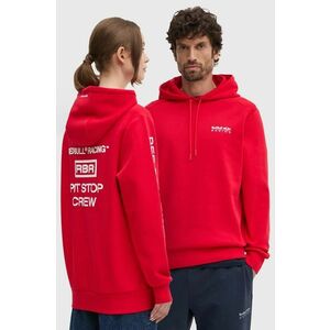 Pepe Jeans bluză Red Bull Racing x Pepe Jeans culoarea roșu, cu glugă, cu imprimeu, RU580006 imagine