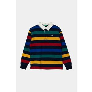 United Colors of Benetton longsleeve din bumbac pentru copii culoarea albastru marin, modelator, 3TBXC301M imagine