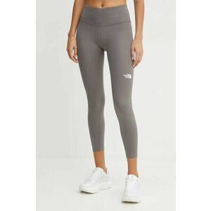 The North Face leggins sport Flex femei, culoarea gri, neted, NF0A87JQ0UZ1 imagine