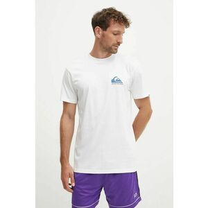 Quiksilver tricou din bumbac Eye on Horizon barbati, culoarea bej, cu imprimeu, EQYZT07919 imagine