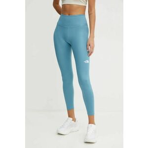 The North Face leggins sport Flex femei, culoarea turcoaz, neted, NF0A87JQ1OM1 imagine