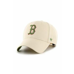 47 brand șapcă din amestec de lână MLB Boston Red Sox culoarea bej, cu imprimeu, BAS-SUMVP902WBP-NTA99 imagine