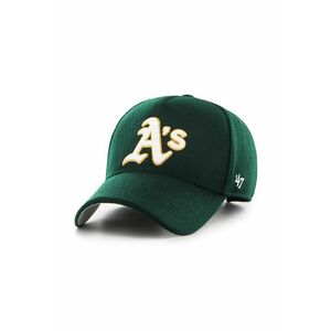 47 brand șapcă din amestec de lână MLB Oakland Athletics culoarea verde, cu imprimeu, B-CHSMD18WIS-DG imagine