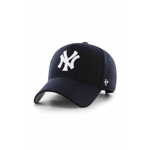 47 brand șapcă din amestec de lână MLB New York Yankees culoarea albastru marin, cu imprimeu, B-CHSMD17WIS-NY imagine