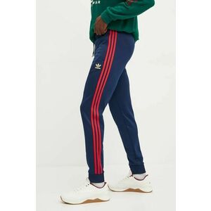 adidas Originals pantaloni Adicolor barbati, culoarea albastru marin, modelator, IY9870 imagine