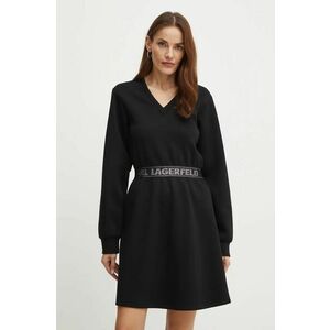 Karl Lagerfeld rochie culoarea negru, mini, evazati, 246W1312 imagine