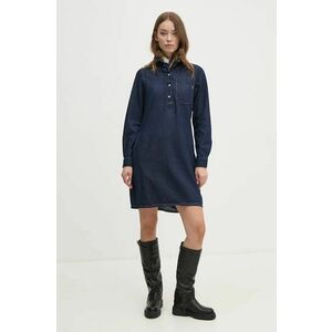 Pepe Jeans rochie jeans REGULAR PULL-OVER DRESS culoarea albastru marin, mini, drept, PL953628BC3 imagine