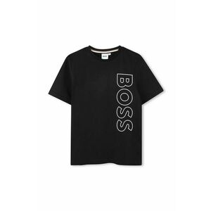 BOSS tricou de bumbac pentru copii culoarea negru, cu imprimeu, J51206 imagine