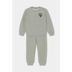 United Colors of Benetton trening de bumbac pentru copii culoarea gri, 3J68GK00K imagine