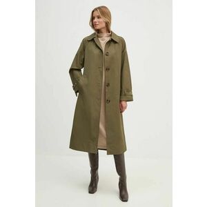 Barbour trenci Marie Showerproof femei, culoarea verde, de tranzitie, oversize imagine