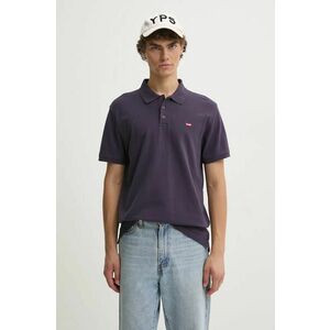 Levi's polo de bumbac culoarea bordo, neted imagine