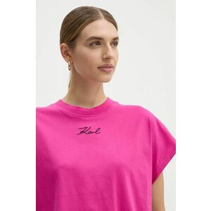 Karl Lagerfeld tricou femei, culoarea roz, 246W1721 imagine