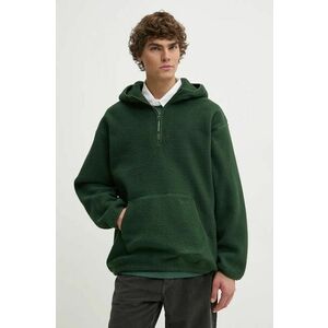 Levi's hanorac fleece culoarea verde, cu glugă, neted, A8611 imagine