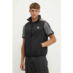 adidas Originals vestă Fleece Vest barbati, culoarea negru, de tranzitie, IZ4799 imagine