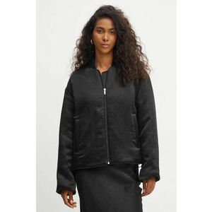 BOSS geacă femei, culoarea negru, de tranzitie, oversize, 50524028 imagine