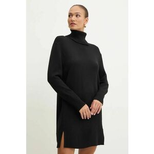 Boss Orange rochie din lână culoarea negru, mini, drept, 50525133 imagine