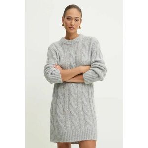 MICHAEL Michael Kors rochie din lână culoarea gri, mini, oversize, MF482PNF5C imagine