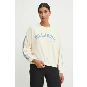 Billabong bluză New School Crew femei, culoarea bej, cu imprimeu, ABJFT00461 imagine