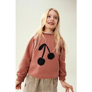 Liewood hanorac de bumbac pentru copii Aude Placement Sweatshirt culoarea roz, cu imprimeu, LW18792 imagine