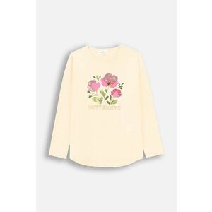 Coccodrillo longsleeve din bumbac pentru copii culoarea bej, MYSTIC NATURE GIRL KIDS imagine