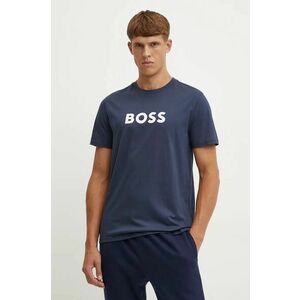 BOSS tricou barbati, culoarea albastru marin, cu imprimeu, 50505674 imagine