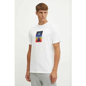 Quiksilver tricou Cosmic Vibration barbati, culoarea alb, cu imprimeu, EQYZT07920 imagine