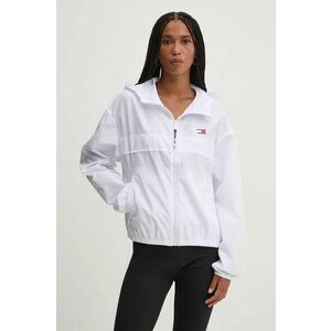 Tommy Jeans windbreaker culoarea alb, de tranzitie, DW0DW19302 imagine