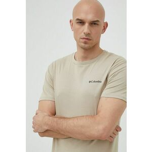 Columbia tricou bărbați, culoarea bej, cu imprimeu 1680053.SS23-112 imagine