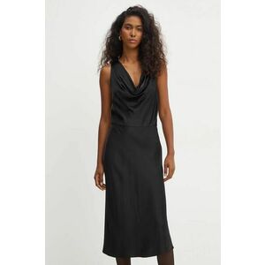 BOSS rochie culoarea negru, midi, evazati, 50528773 imagine