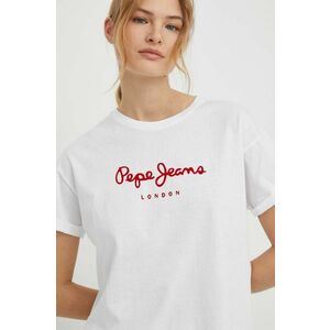 Pepe Jeans tricou din bumbac femei, culoarea alb imagine