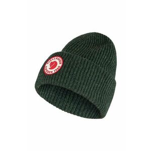 Fjallraven căciulă de lână 1967 Logo culoarea verde, de lână, din tricot gros F78142.662 imagine