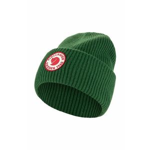 Fjallraven căciulă de lână 1969 Logo culoarea verde, de lână, din tricot gros F78142.678 imagine