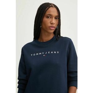 Tommy Jeans bluza femei, culoarea albastru marin, cu imprimeu, DW0DW17323 imagine