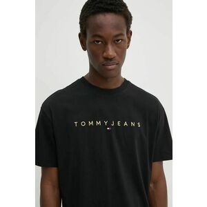 Tommy Jeans tricou din bumbac barbati, culoarea negru, cu imprimeu, DM0DM19694 imagine