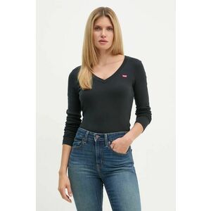 Levi's longsleeve din bumbac culoarea negru, A9330 imagine