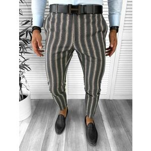 Pantaloni barbati eleganti regular fit cu dungi B1547 63-4 E~ imagine