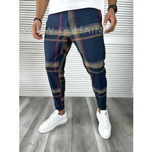 Pantaloni barbati casual regular fit bleumarin B8200 B6-3.1 imagine