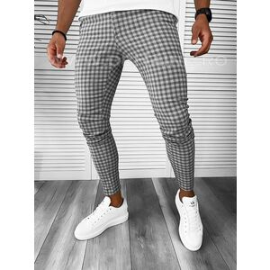 Pantaloni barbati casual regular fit in carouri B1886 B3-2.2 imagine