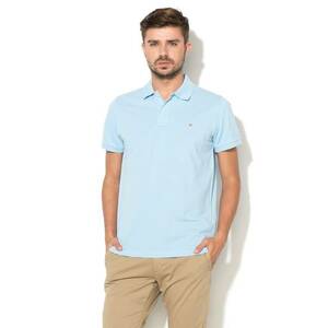 Tricou polo regular fit cu logo brodat 2201 imagine