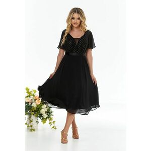 Rochie midi din sifon cu buline imagine