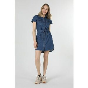 Rochie mini evazata din denim imagine