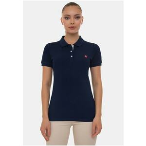 Tricou polo din bumbac cu logo brodat pe piept imagine